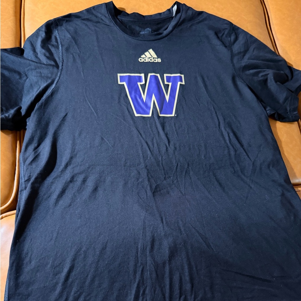 Adidas Men’s Black Washington 'W' Graphic Performance Tee